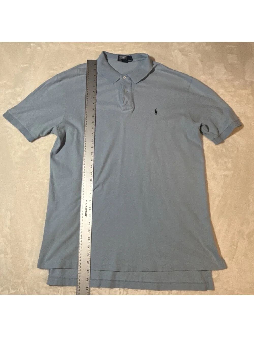 Vintage Polo Ralph Lauren Polo Shirt Men's XL Light Blue Short Sleeve